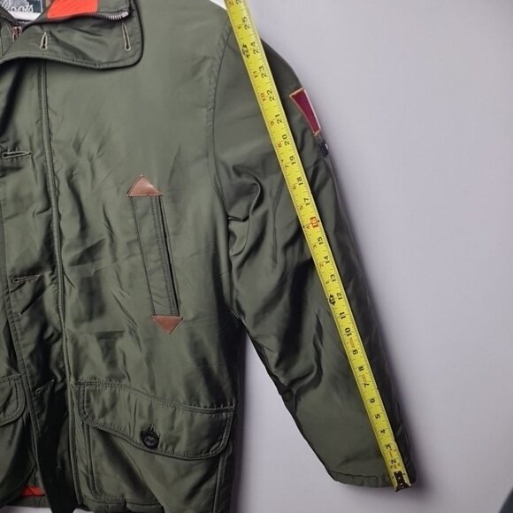 Roots Canada Green Winter Jacket Size M Mens Hooded Outdoor Coat Vintage - Picture 10 of 15